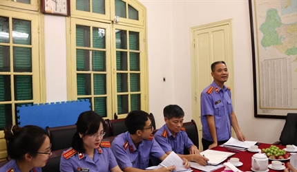 Phòng 1 - Viện KSND thành phố Hà Nội kiểm sát trực tiếp công tác tiếp...